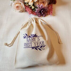 Personalized Floral Baby Milestone Markers: Laser Engraved Wooden Rounds